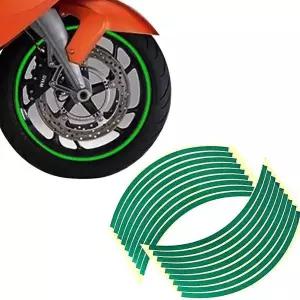 [셀러에이드]데코용품 초록 탈부착 유광 인 스티커 휠 바퀴