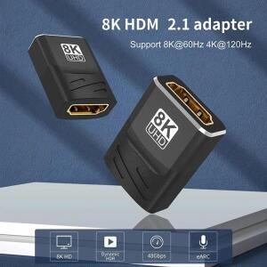 8K HDMI 2.1 익스텐더 여성-여성 호환 노트북 PC TV PS3 PS4 모니터 케이블 확장 어댑터 커넥터
