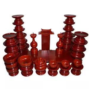 (우성공예) 국내산 37P 물푸레 제기세트 함 성묘용 교자상 차례상 제수용품