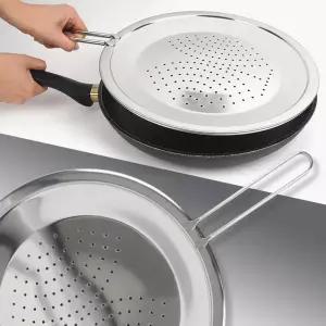 키친아트 스텐 후라이팬덮개 기름방지망 30 32cm 뚜껑 프라이 실리콘 커버