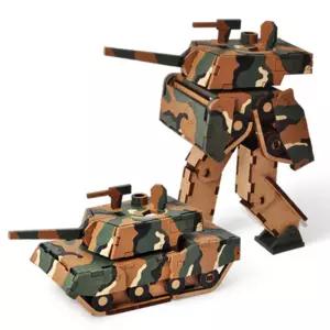 영공방 변신로봇 K1전차 (YM172)목재조립 나무공작 키트 탱크 완구