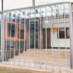 투명 자바라 pvc 접이식 커텐 파티션 우레탄 에어컨 도어