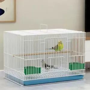 앵무새 새장 대형 모란 스테인리스 원형 이동식 스탠드 조류 케이지