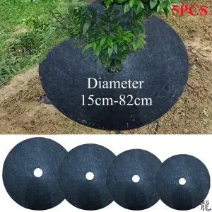 부직포 나무 멀칭 링 잡초 방지 매트 보호 식물 덮개 정원용 직물 제어 15cm-82cm