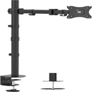 VIVO 싱글 모니터 책상 마운트 최대 32인치 LCD 화면 1개 38인치 초광각 22파운드 용량 스탠드-V001T