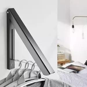 접이식 벽걸이 행거 단품 무타공 미니 폴딩 옷걸이 부착식 간활용