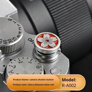 사쿠라 메탈 셔터 버튼 후지 니콘 호환 캐논 호환 X100VI XT50 ZFC Z30 Z50 GR3X XM5 용 장식 호환 액세서