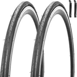 도로 자전거용 700x23C 타이어 접이식 재배치 2팩