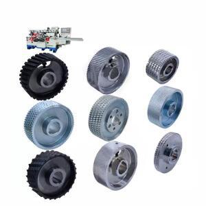 Qingcheng 핑거 조인트 머신의 4 면 대패 피딩 스틸 롤러, 고무 목공 휠,