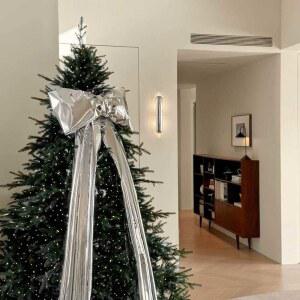 리본 실버 오너먼트 리본오너먼트 매장 대형 메리 대왕 산타 LED 액세서리 장식 빨강