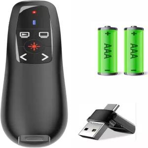 프레젠테이션 클릭기 PowerPoint용 무선 발표자 리모컨 볼륨 조절 기능이 있는 Mac용 슬라이드 어드밴스