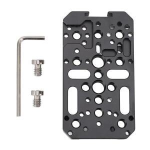 콜드 슈 마운트가 카메라 치즈 간편한 플레이트 1/4 3/8 인치 스레드 삼각대 케이지 용 호환 알루미늄 합금