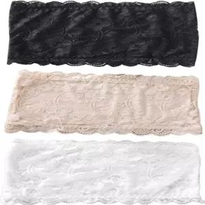 3Pcs 레이디 레이스 웨어러블 모조 카미솔 브라 인서트 오버레이 겸손 패널 조끼