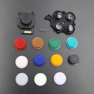 1세트 3D 아날로그 조이스틱 썸 스틱+백업 로커 캡 전도성 고무 바 그래픽 액션 버튼 PSP2000 게임 콘솔용