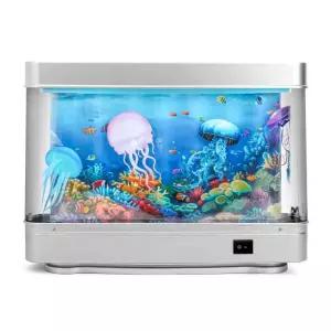 물멍 어항 LED 고양이 아쿠아리움 해파리 조명 캣플릭스 관상어 펫토이