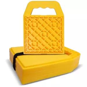 어닝고리 4개 RV 스태빌라이저 레벨링 잭 패드 휴대용 스트랩 - 캠핑카 카라반 트레일러용 UV 차단 미끄럼