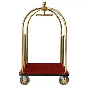 아치형 호텔로비카트 트롤리 운송 금색 짐수레 수화물 공항