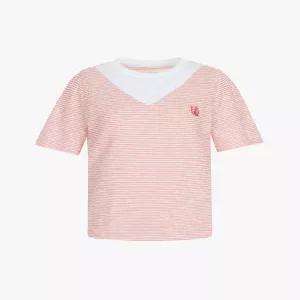 [올리비아로렌]올리비아로렌 스트라이프 배색 티셔츠 VOCAS5M6246 애플아울렛