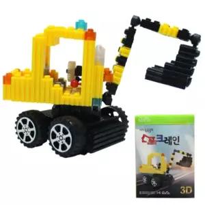 (이지툭툭블럭) 교통5_포크레인미니 블록 방과후교구활동 나노 디폼 놀이 자동차 만들기 수단 탈것