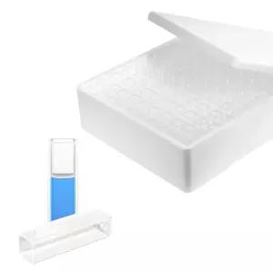 크라이오킹 100Pc 폴리스티렌 큐벳 2.5-4.5ml 일회용 플라스틱 PS 셀 실험실용 투명면 2개 분광광도계 포함
