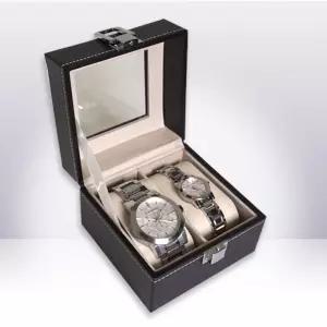 고급 시계보관함 2구 원목 소품 악세사리 보석함 악세서리함 진열대 악세사리함 다용도 반지 상자 케이스