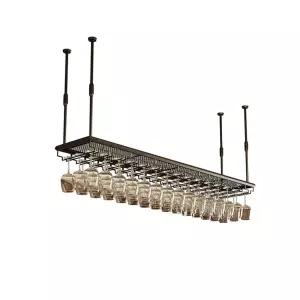 와인잔걸이 천장형 와인잔 트레이 진열대 레스토랑 블랙