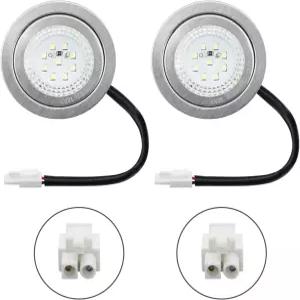 엔블로 12V DC 1.5W 레인지 후드 라이트 EL 소켓 포함 2팩 홀 클로젯 스토브 LED 오목 밝은 흰색 주방 전구