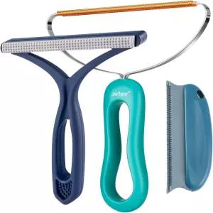 애완동물 털 제거기 3팩 개 고양이 보푸라기 면도기 클리너 프로 제거 도구 휴대용 카펫 스크레이퍼 퍼즈