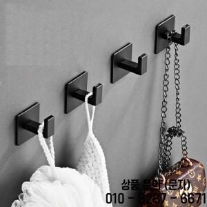 1/4pcs 검은 벽 후크 자기 접착 교수형 랙 키 옷 걸이 문 가운 코트 수건 홀더 욕실 Accessorie