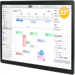 TouchWo 27인치 터치스크린 디지털 캘린더 및 벽 플래너 안무 차트 작업 일정을 위한 스마트 화이트보드