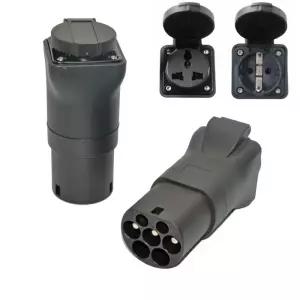 RV 캠핑카 전기 스쿠터용 EV 충전기 어댑터 외부 충전 소켓 AC 220V 타입 2 EVSE IEC62196 플러그