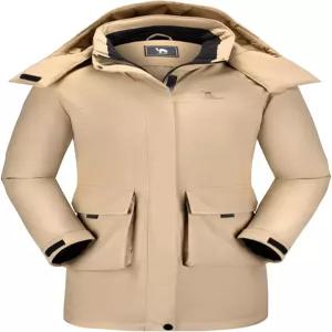 CAMEL스포츠 여성 방수 겨울 코트 따뜻한 재킷 후드 아웃도어 바람막이 하이킹