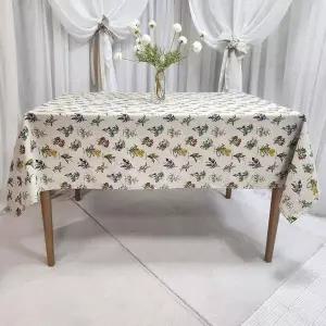 [오너클랜]린넨식탁보 린넨테이블보 꽃무늬식탁보 플라워 4인