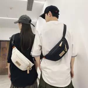 남녀 가벼운 슬링백 힙색 여행가방 웨이스트 크로스남자 여자 비니지스 캐주얼 바디 슬링 학생 보조 이어폰