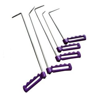 조정 가능 핸들 창 수리 자동차 덴트 회전 후크 스프링 스틸로드