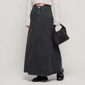 로아드로아 맥시 데님 롱스커트 (블랙) - 멀티 108228
