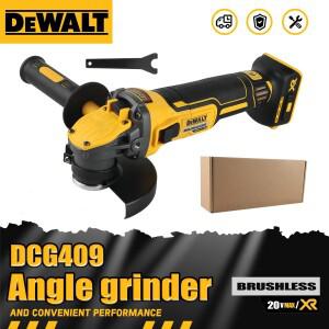 DEWALT-DCG409 앵글 그라인더, 20V 브러쉬리스 무선 전동 공구, 절단기, 125mm 충전식 휴대용 광택기
