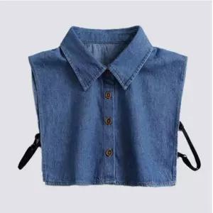 데일리 데님셔츠 페이크카라 이너카라 넥케이프 3컬러