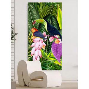 바나나 투명샤워커튼 열대 나무 바나나와 리프 방수 세트 욕실 커튼 cm 러그