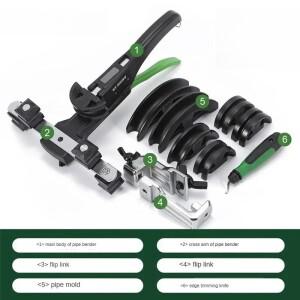 ST-R999 수동 파이프 벤더 구리 및 알루미늄 범용 90도 ° 전후방 굽힘 6-22mm 툴 세트