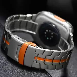 호환   워치 시리즈 11 10 9 8 SE 3 46mm 45mm 42mm 44mm용 스테인리스 스틸 스트랩 메탈 브레이슬릿 밴드