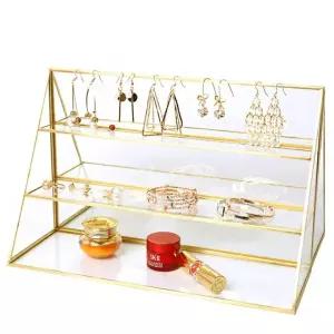 화장품 정리함 골드 향수 립스틱 보관 진열대