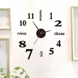 DIY 붙이는벽시계 영어 1P 무타공 거실 인테리어 시계 디자인벽시계