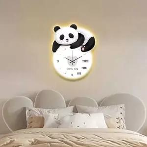 LED 램프 팬더 벽시계 1P 거실 인테리어 무드 시계 디자인벽시계