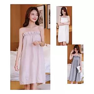 타월 스커트 수건 얇은 샤워가운 목욕 여성용 그레이 KWF37741