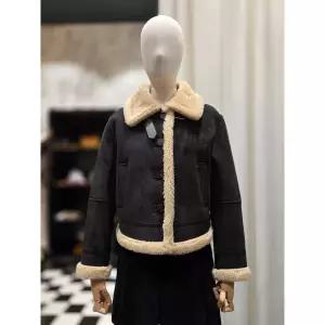 매장정품 SISLEY 시슬리 울블렌드 버튼 크랍 인조 무스탕 SALE80561 1406596