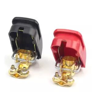 플라스틱 및 순동 퀵릴리즈 커넥터 클램프 자동차 배터리 단자 양극 음극 A 쌍 액세서리
