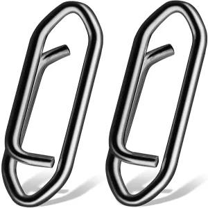 AMYSPORTS 고강도 낚시 스냅 소금물 스테인리스 커넥터 회전 태클 스틸 파워 클립 루어 퀵 체인지 블랙