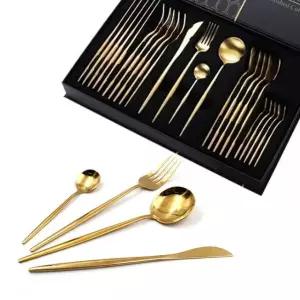 커트러리 양식도구 고급 골드색 스텐 선물세트 24P