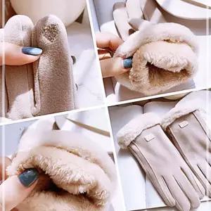 여성 스웨이드 안감 퍼 방한장갑 터치장갑 여성장갑 겨울장갑 털장갑 선물 3WCBDBA420